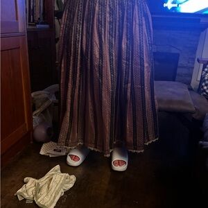 Chic Striped Maxi Skirt